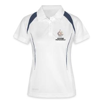 Garlic Lady - Confident Caricature - Women's Polo breathable - white/navy - Front