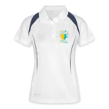 Zwillinge Sternzeichen - Astrologie - Frauen Polo atmungsaktiv - Weiß/Navy - Vorne