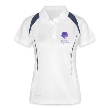 Zwillinge Sternzeichen - Astrologie - Frauen Polo atmungsaktiv - Weiß/Navy - Vorne