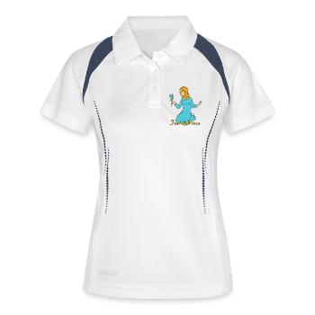 Sternzeichen Jungfrau - Frauen Polo atmungsaktiv - Weiß/Navy - Vorne