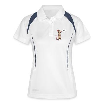 No Ratte Ratten Rattenbesitzer Rattenliebhaber - Frauen Polo atmungsaktiv - Weiß/Navy - Vorne