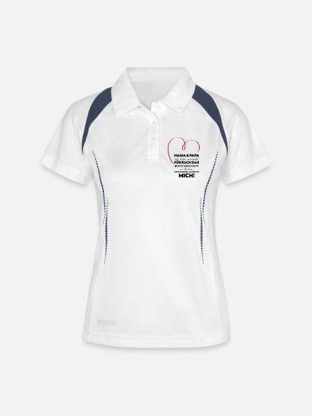 Mom Dad Parents Funny Gift - Women's Polo breathable - white/navy