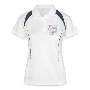 Qui est ton écrevisse, drôle Mardi Gras - Polo respirant Femme - blanc/marine - Devant