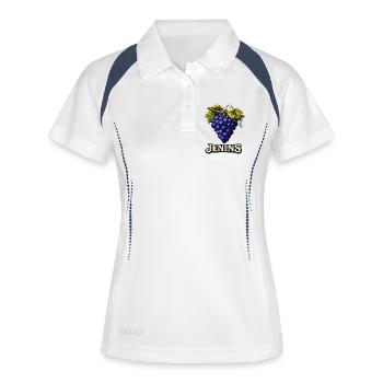 Raisins de Jénine, Suisse - Polo respirant Femme - blanc/marine - Devant