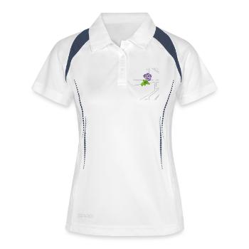 Le triomphe de la nature - Polo respirant Femme - blanc/marine - Devant