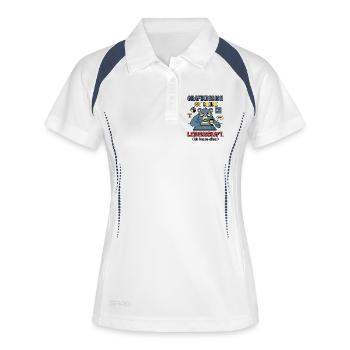 Grafikdesign Leidenschaft lustig Designer - Frauen Polo atmungsaktiv - Weiß/Navy - Vorne