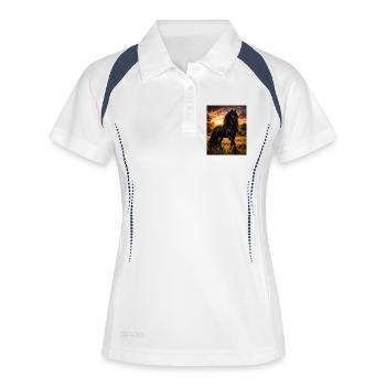 Evening Light Black Horse - Women's Polo breathable - white/navy - Front