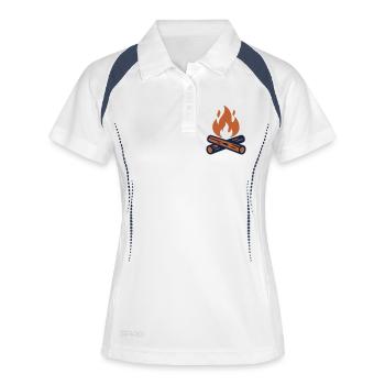 Campfire Wood Flame Camping - Women's Polo breathable - white/navy - Front