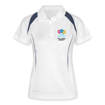 Speech Bubbles Europe Connection - Women's Polo breathable - white/navy - Front