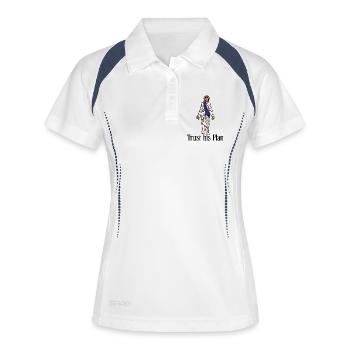 Faites confiance à son plan, chrétien en disant Jésus - Polo respirant Femme - blanc/marine - Devant