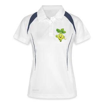 Chou-rave - Polo respirant Femme - blanc/marine - Devant
