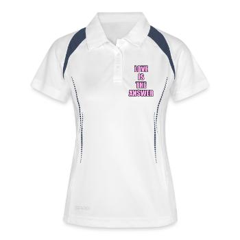 Love Is The Answer Bold Typography - Women's Polo breathable - white/navy - Front