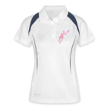 Gift idea for a tennis with tennis - Women's Polo breathable - white/navy - Front