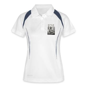 DJ Dog Rocking the Party - Women's Polo breathable - white/navy - Front