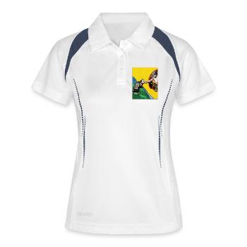 Opossum Beats God's Hand Funny Opossum Meme - Women's Polo breathable - white/navy - Front