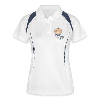 Nounours - Polo respirant Femme - blanc/marine - Devant