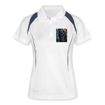 Mosaic leopard of the falls - Women's Polo breathable - white/navy - Front
