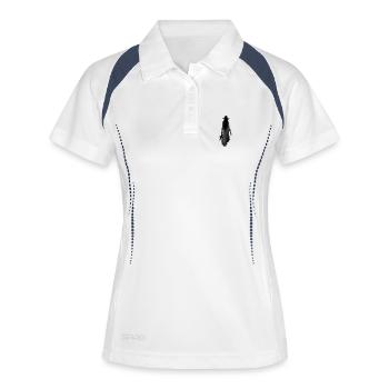 horror_shirt_transparent - Women's Polo breathable - white/navy - Front