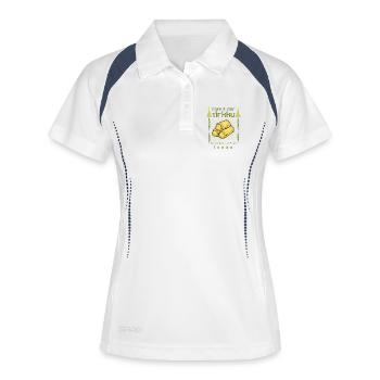 Tirkku-Frühlingsrollen - Frauen Polo atmungsaktiv - Weiß/Navy - Vorne