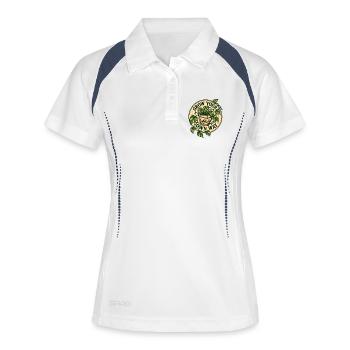 Grow Your Own Way – Pothos Pflanzen Spruch - Frauen Polo atmungsaktiv - Weiß/Navy - Vorne