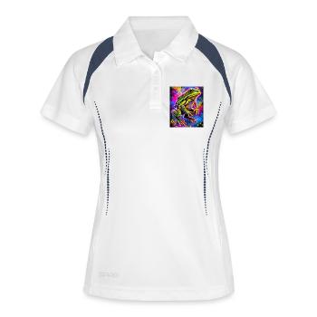 frog - Women's Polo breathable - white/navy - Front
