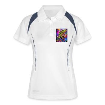 frog - Women's Polo breathable - white/navy - Front