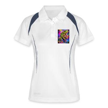 frog - Women's Polo breathable - white/navy - Front