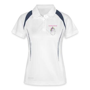 Une licorne dans votre poche - Polo respirant Femme - blanc/marine - Devant