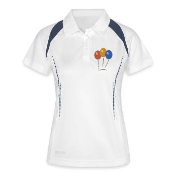 HAPPY BIRTHDAY. HAPPY BIRTHDAY. ANNIVERSARY. - Women's Polo breathable - white/navy - Front
