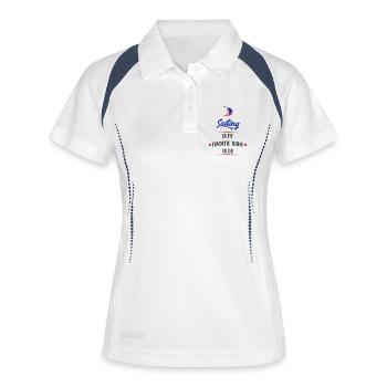 navigation à voile - Polo respirant Femme - blanc/marine - Devant