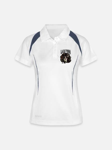 La Catrina - Women's Polo breathable - white/navy