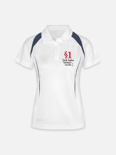 § 1 I'm always right. - Women's Polo breathable - white/navy