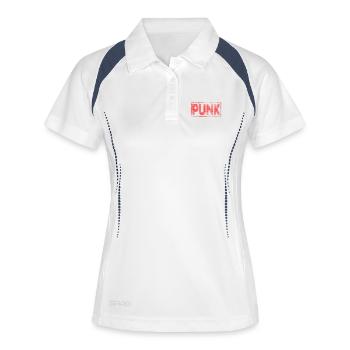 punk - Polo respirant Femme - blanc/marine - Devant