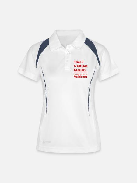 Sorting is not rocket science! - Women's Polo breathable - white/navy