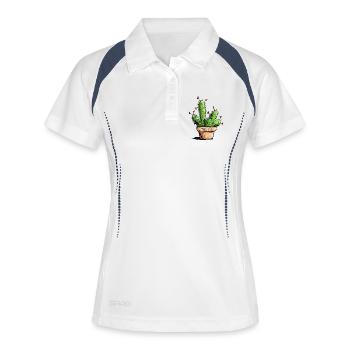 Hug Me Cactus - Plants - Love - Gift - Green - Women's Polo breathable - white/navy - Front
