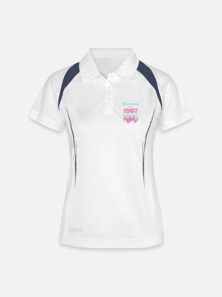 Awesome Since 1982 Neon Pulse - Women's Polo breathable - white/navy