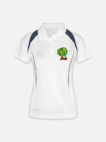 Tree - Women's Polo breathable - white/navy