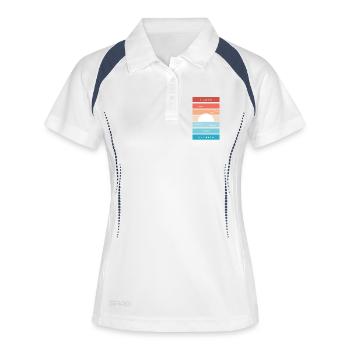 I Love Sunsets Quote for Beach Lovers - Women's Polo breathable - white/navy - Front
