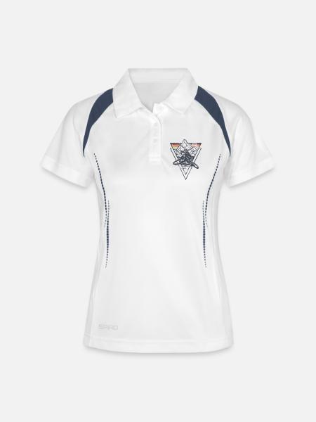 Summit Geometry Sunset - Women's Polo breathable - white/navy