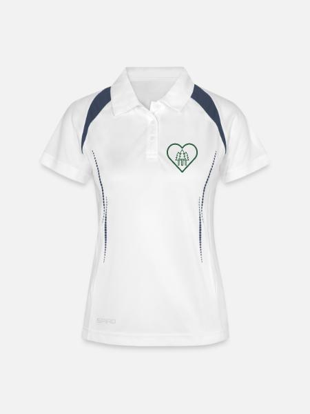 Forest in the heart - Women's Polo breathable - white/navy