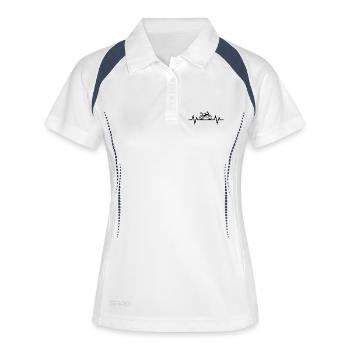 Puls Motorrad - Frauen Polo atmungsaktiv - Weiß/Navy - Vorne