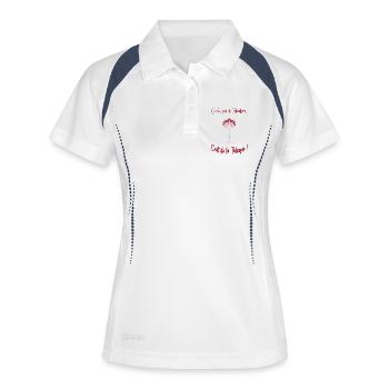 Verre therapie - Polo respirant Femme - blanc/marine - Devant