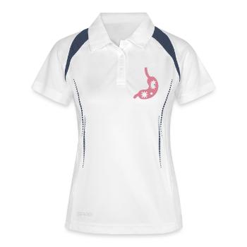 gastrointestinal flu gastrointestinal infection - Women's Polo breathable - white/navy - Front