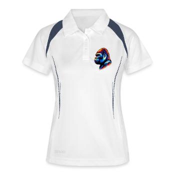 Gorille - Polo respirant Femme - blanc/marine - Devant