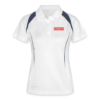 Ça s’intensifie de toute façon ! - Polo respirant Femme - blanc/marine - Devant