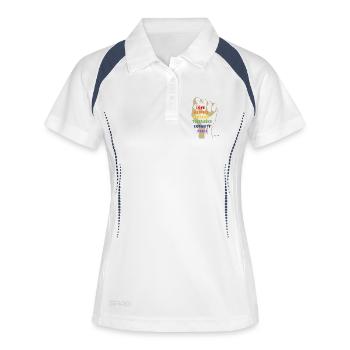 Force et respect - Polo respirant Femme - blanc/marine - Devant