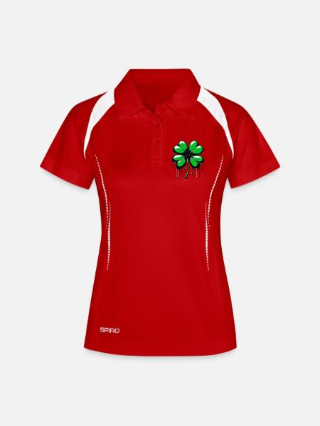 Four-leaf clover - Women's Polo breathable - white/navy