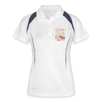 So viele Schwestern Capybara Geschwister Geschenk - Frauen Polo atmungsaktiv - Weiß/Navy - Vorne