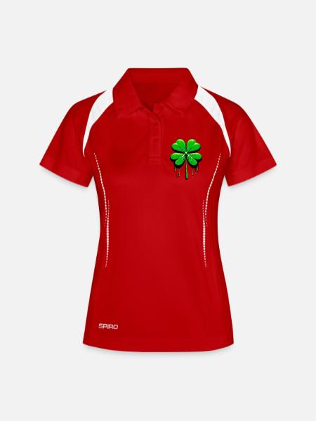 Four-leaf clover - Women's Polo breathable - white/navy