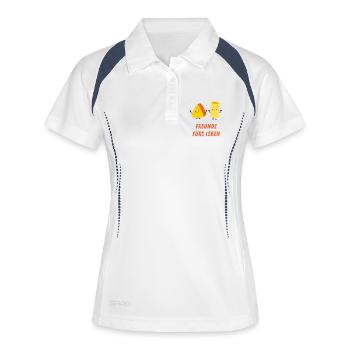 Amis pour la vie - Polo respirant Femme - blanc/marine - Devant